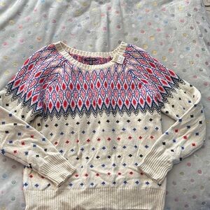 NWT American Eagle sweater, Fair Isle, Scandinavian print. Shiny thread accent.